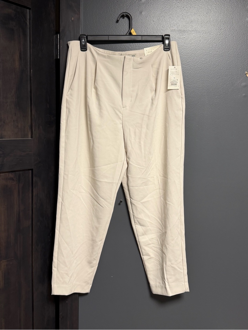 NWT Target A New Day White High Rise Tampered Leg Dress Pants Trousers Size 14